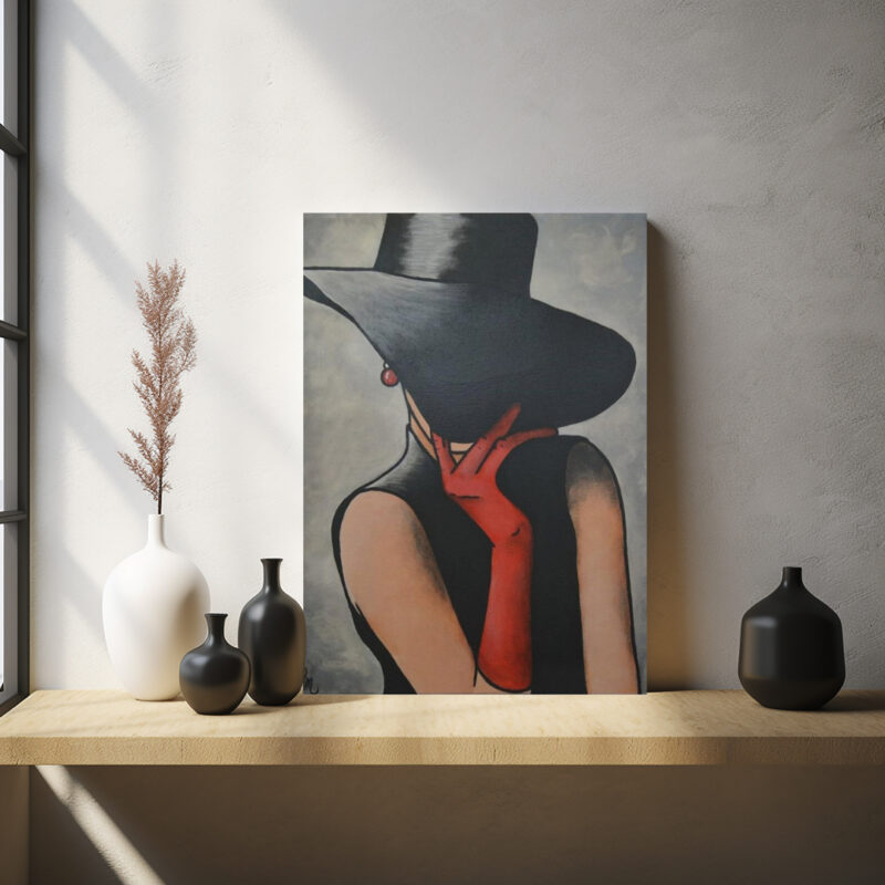 zazitkove malovanie trnava dama v klobuku luna art