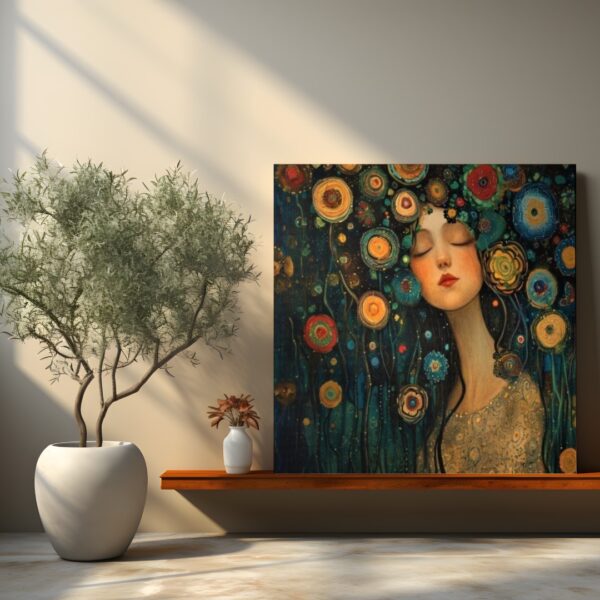 zazitkove malovanie trnava luna art zena v kvetinovom zlate