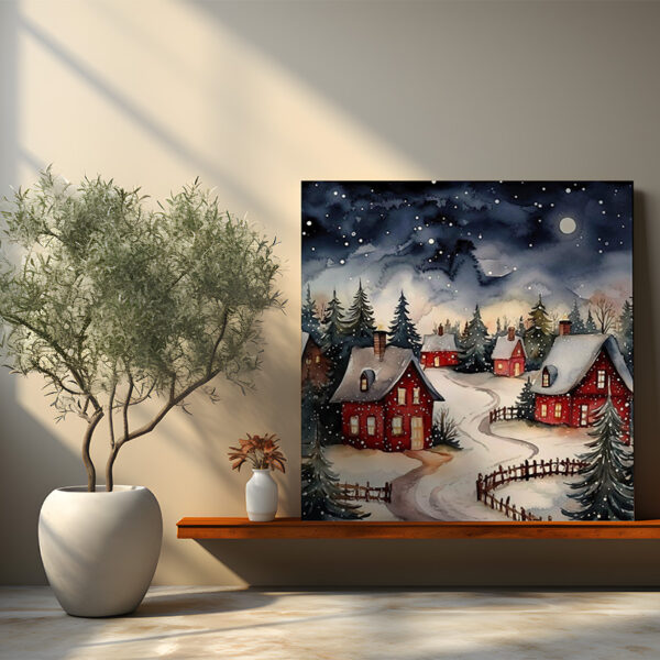 luna art zasnezena krajina